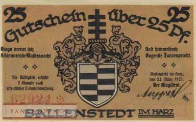 Ballenstedt - 25  Pfennig (#SS0061_3-2-3_UNC)