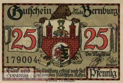 Bernburg - 25  Pfennig (#SS0095_2b-1_AU)