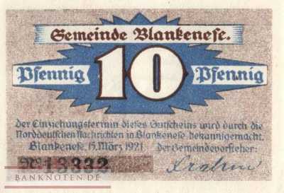 Blankenese - 10  Pfennig (#SS0115_1a-1_UNC)