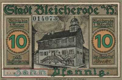 Bleicherode am Harz - 10  Pfennig (#SS0119_1-1_UNC)