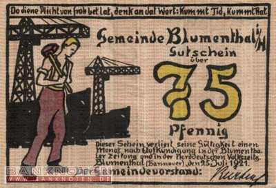 Blumenthal - 75  Pfennig (#SS0123_1a-3_UNC)