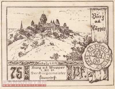 Burg an der Wupper - 75  Pfennig (#SS0209_1-3-4_AU)