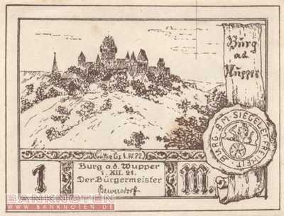 Burg an der Wupper - 1  Mark (#SS0209_1-4-1_AU)