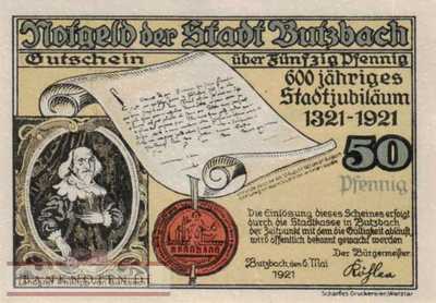 Butzbach - 50  Pfennig (#SS0212_1a-2B_UNC)