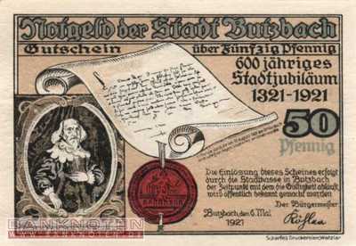Butzbach - 50  Pfennig (#SS0212_1a-2F_UNC)