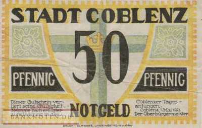 Coblenz - 50  Pfennig (#SS0233_1-2-1_VF)