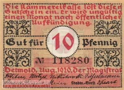 Detmold - 10  Pfennig (#SS0268_1a_UNC)