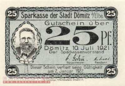 Dömitz - 25  Pfennig (#SS0278_1-2_UNC)