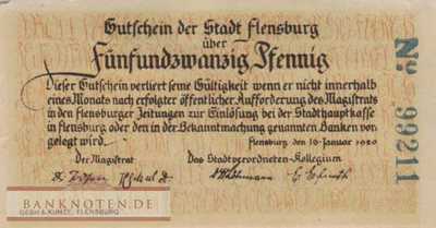 Flensburg - 25  Pfennig (#SS0369_5b_VG)