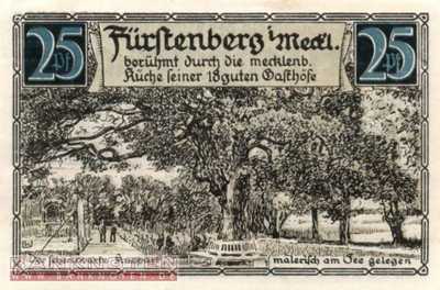 Fürstenberg in Mecklenburg - 25  Pfennig (#SS0402_8-2_UNC)