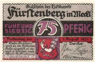 Fürstenberg in Mecklenburg - 75  Pfennig (#SS0402_9-4-1_UNC)
