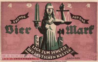 Glauchau-Liga zum Schutz der deutschen Kultur - 4  Mark (#SS0435_1-4_UNC)