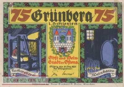 Grünberg (Schlesien) - 75  Pfennig (#SS0489_2a-6_VF)