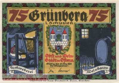 Grünberg (Schlesien) - 75  Pfennig (#SS0489_2b-1_UNC)