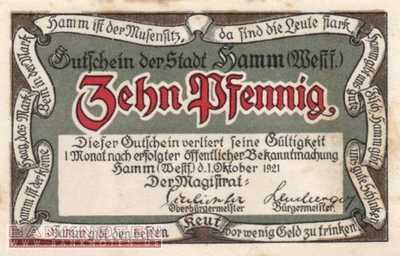 Hamm - 10  Pfennig (#SS0568_4-1-4_UNC)