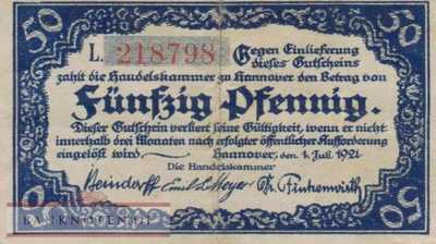 Hannover - 50  Pfennig (#SS0572_2-2L_VF)