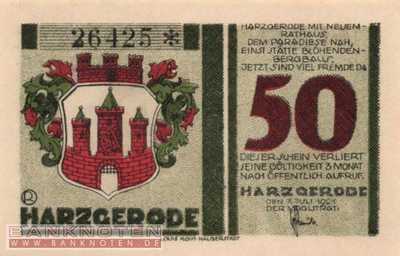 Harzgerode - 50  Pfennig (#SS0582_4-2_UNC)