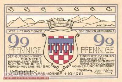 Honnef - 99  Pfennig (#SS0627_1a-2-3_UNC)