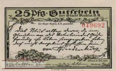 Kahla - 25  Pfennig (#SS0668_6b-1_AU)