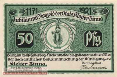Kloster Zinna - 50  Pfennig (#SS0708_1-2_UNC)