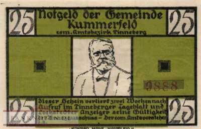 Kummerfeld - 25  Pfennig (#SS0749_2a-1-1_UNC)