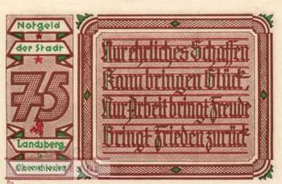 Landsberg/Oberschlesien - 75  Pfennig (#SS0763_1a-2-1_UNC)
