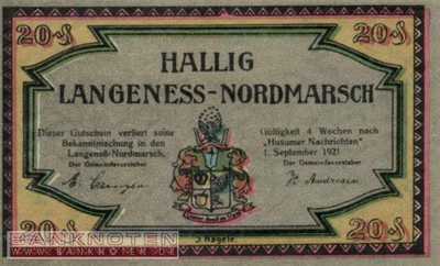 Langeness-Nordmarsch - 20  Pfennig (#SS0767_1-1_UNC)