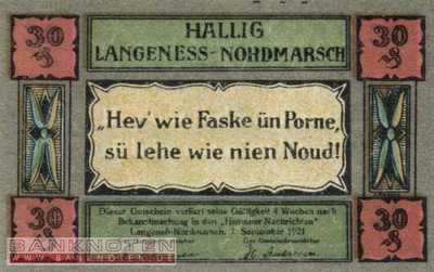 Langeness-Nordmarsch - 30  Pfennig (#SS0767_1-2_UNC)