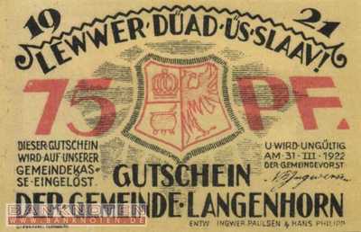 Langenhorn - 75  Pfennig (#SS0768_1-2_UNC)