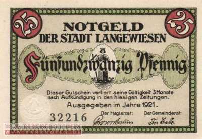 Langenwiesen - 25  Pfennig (#SS0772_1a-3_UNC)