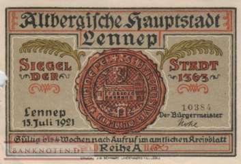Lennep - 50  Pfennig (#SS0791_1-1-1_VG)