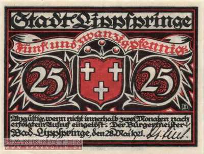 Lippspringe - 25  Pfennig (#SS0805_1-1_UNC)