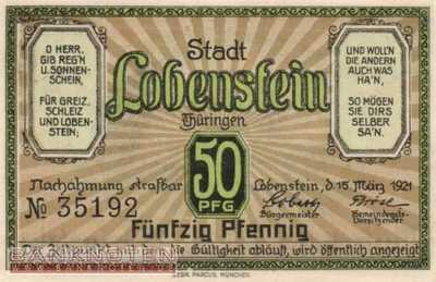 Lobenstein - 50  Pfennig (#SS0809_1a-3_UNC)