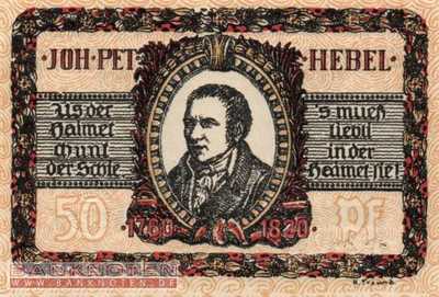 Lörrach - 50  Pfennig (#SS0813_1-3_UNC)