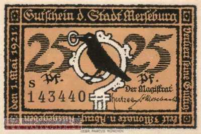 Merseburg - 25  Pfennig (#SS0884_1-4_UNC)