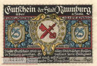 Naumburg - 25  Pfennig (#SS0928_7-1-3_UNC)