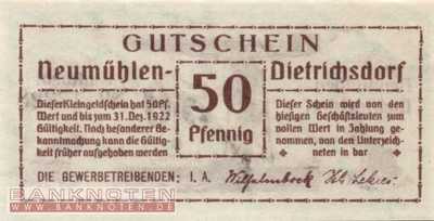 Neumühlen-Dietrichsdorf - 50  Pfennig (#SS0953_3_UNC)