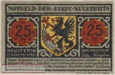 Neustettin - 25  Pfennig (#SS0968_1-1-2_UNC)