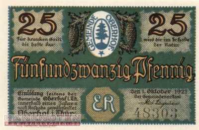 Oberhof - 25  Pfennig (#SS0996_4-2-2_UNC)