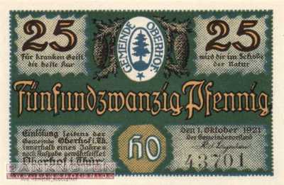 Oberhof - 25  Pfennig (#SS0996_4-2-3_UNC)