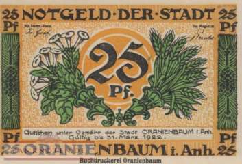 Oranienbaum - 25  Pfennig (#SS1024_1-1-4_UNC)