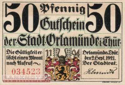 Orlamünde - 50  Pfennig (#SS1025_1a-2-5_UNC)