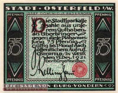 Osterfeld - 75  Pfennig (#SS1033_2-9_UNC)