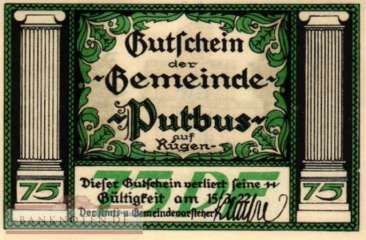 Putbus - 75  Pfennig (#SS1081_1-4_UNC)