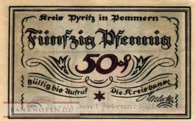 Pyritz - 50  Pfennig (#SS1082_1a-2_UNC)