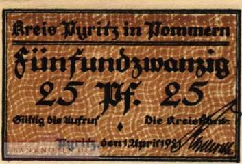 Pyritz - 25  Pfennig (#SS1082_2a-1_UNC)