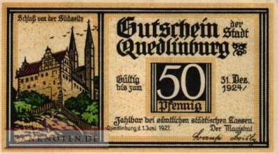 Quedlinburg - 50  Pfennig (#SS1087_1c-2-3_UNC)