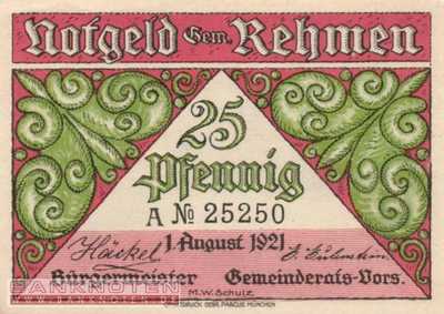 Rehmen - 25  Pfennig (#SS1108_1A_UNC)