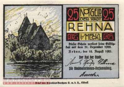 Rehna - 25  Pfennig (#SS1109_1-1_UNC)