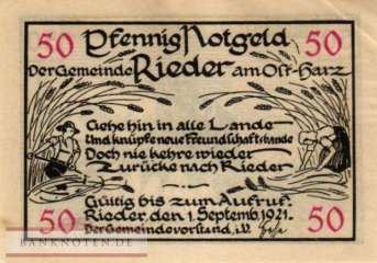 Rieder - 50  Pfennig (#SS1122_1a-3_AU)